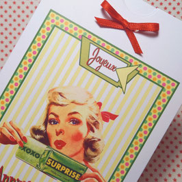 Pochette Cadeau Anniversaire personnalisable - Miss Vintage 60's