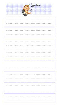 Inserts "Répertoire" pour planner Personal / A6
