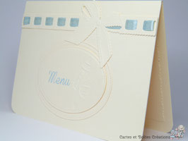 Menu naissance - Collection Douceur Bleue