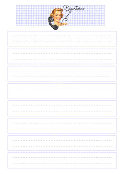 Inserts "Répertoire" pour planner A5