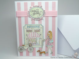 Carte de voeux anniversaire - Mademoiselle Candy
