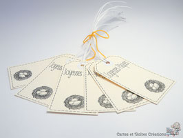 10 étiquettes cadeau Pâques - Collection Nid Style Rétro