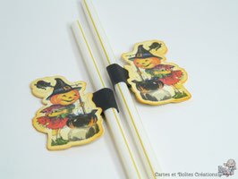 3 décorations pour pailles - Collection Halloween Vintage