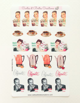 Planche d'Autocollants - Coffee Lovers 1