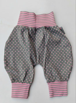 Pumphose "Kleine Sterne" grau-rosa