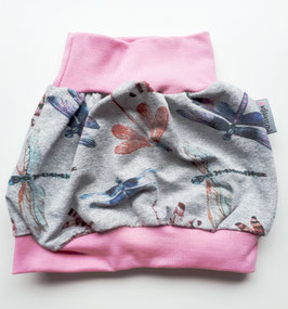 Rock "Libellen" grau-rosa