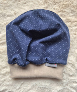 Beanie "Pünktchen" blau
