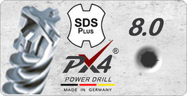 SDS-Plus Ø8.0 x 365/300 mm 4-kop.