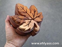 Coffret en bois Grande Feuille d'érable