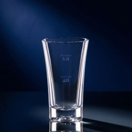 Big Shot Schnapsglas 2cl/4cl SAN teilgefrostet oder glasklar, Eichung 2cl und 4cl