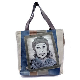 XXL-Shopper Modell Nr. 4 "Lady mit Kopftuch"