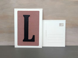 Postkarte mit Buchstabe "L"