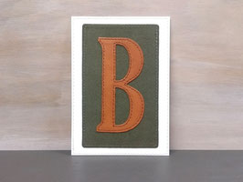 Postkarte mit Buchstabe "B"