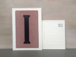 Postkarte mit Buchstabe "I"