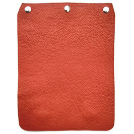 Taschendeckel aus Leder Modell "Purismus" Terracotta Orange