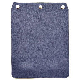 Taschendeckel aus Leder Modell "Purismus" Blau