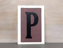 Postkarte mit Buchstabe "P"