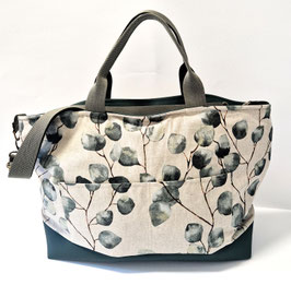 Badetasche/Weekender L Kunstleder / Eukalyptus