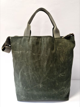 Shopper / Einkaufstasche Waxed Canvas olive