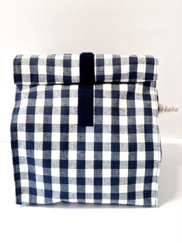 Lunchbag / Wetbag gross Karos d'blau-weiss