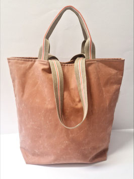 Shopper / Einkaufstasche Oilskin soft Lachs
