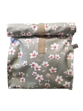 Lunchbag / Wetbag gross Blütenast salbeigrün