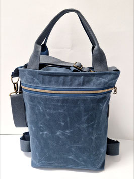 3in1 Bag Grösse M Waxed Canvas dusty blue