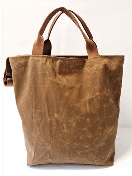 Shopper / Einkaufstasche Waxed Canvas cognac