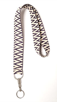 Schlüsselanhänger zum Umhängen Aztec lila-offwhite