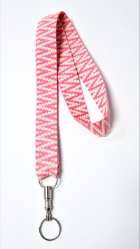 Schlüsselanhänger zum Umhängen Aztec pink-natur