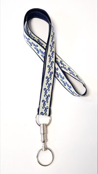 Schlüsselanhänger zum Umhängen Ranken d'blau