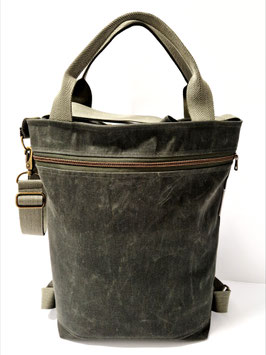 3in1 Bag Grösse L Waxed Canvas khaki