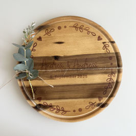 PERSONALISIERTES HOLZBRETT "HOCHZEIT"