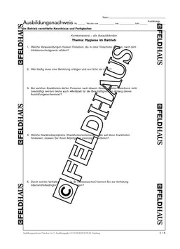 2259/1 Verkäufer Fleischer / Metzger 1. Lehrjahr - Berichtsheft für handwerkliche Ausbildungsberufe vom Feldhaus Verlag