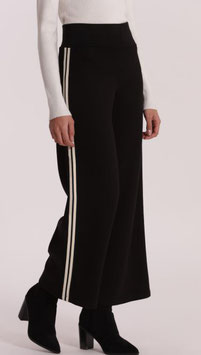 PANTALONE PALAZZO IN NEOPRENE CON PASSAMNERIA