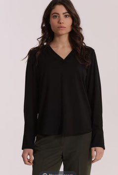 blusa con scollo a V con dettaglio lurex -1000