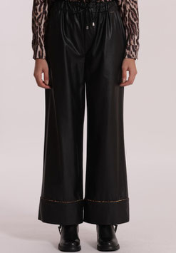 pantaloni palazzo similpelle