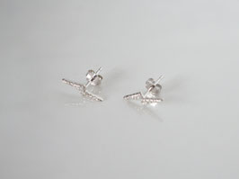 Pendientes rayos largos plata