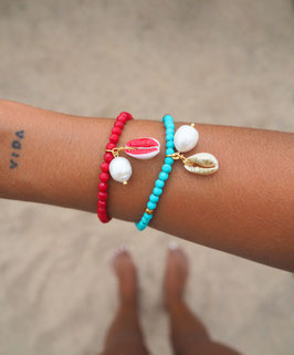Pulsera piedras con perla natural