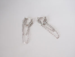 Aritos con cadenas de plata