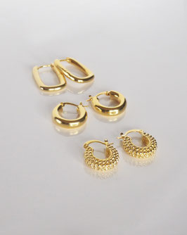 Aros 90s variados (oro)