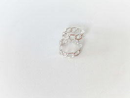 Minis aros de cadena de plata