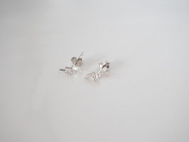 Pendientes mini rayo corto plata