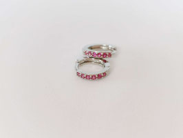 Minis aritos circonitas rosas
