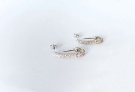 Minis imperdibles circonitas blancas plata