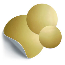 MAGNET KREIDESTICKER . 3 KREISE . GOLD