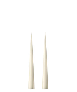 KEGELKERZEN SET ELFENBEIN . 25CM