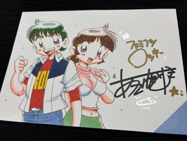 あさいもとゆき先生直筆イラスト(B６サイズ)⑦＆ファミコンロッキーのテーマCD