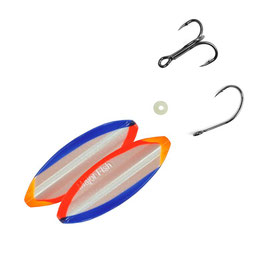 Major Fish Inline Spoon Trout  Durchlaufblinker 8 Gramm Pearl Rainbow