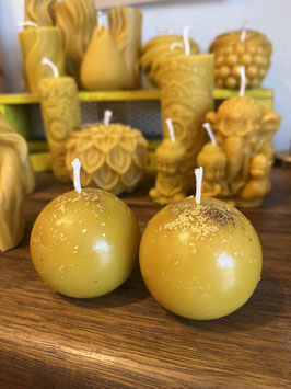 PALLINA DI NATALE CON POLVERE D'ORO
